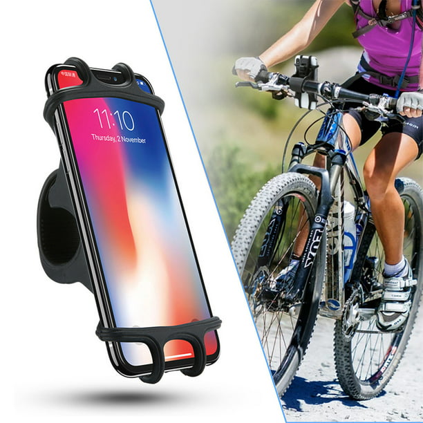 1*Motorcycle MTB Bicycle Bike Handlebar Mount Holder Silicone For Cell Phone GPS 